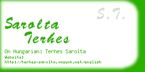 sarolta terhes business card